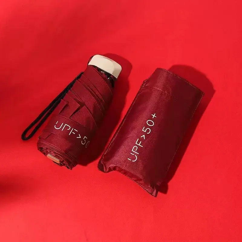 Outdoor Mini Sun Umbrella UV Protection Ultralight Folding Five-fold Umbrella Sunshade Umbrella