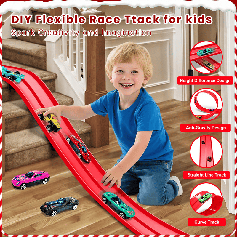 Christmas Surprise Gift: DIY Racetrack Racing Toy 🚗✨