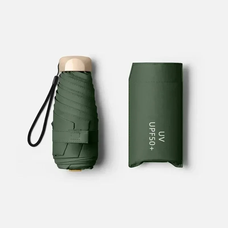 Outdoor Mini Sun Umbrella UV Protection Ultralight Folding Five-fold Umbrella Sunshade Umbrella