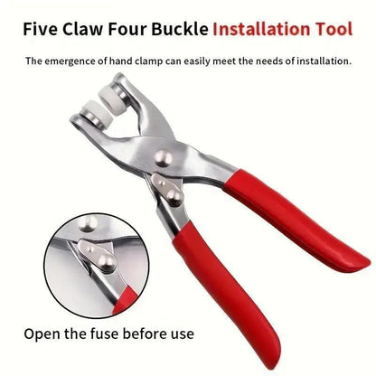 🧵 Sewing Kit with 100pcs Metal Buttons – Manual Pliers Tool Included