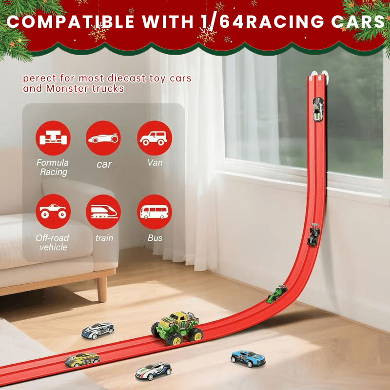 Christmas Surprise Gift: DIY Racetrack Racing Toy 🚗✨
