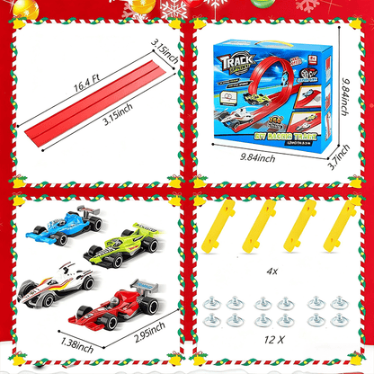 Christmas Surprise Gift: DIY Racetrack Racing Toy 🚗✨